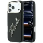 Case Karl Lagerfeld Smooth Big Resin Signature Logo for iPhone 18 Pro Max / iPhone 17 Pro Max black