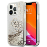 GUESS GUHCP13LLG4GGO iPhone 13 Pro / 13,6-tolline kuldne/kuldne karbikodu 4G Big Liquid Glitter