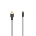 Hama Flexi-Slim USB-kaabel USB 2.0 0,75 m Micro-USB A USB A Must