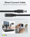 Goobay DC pikendusjuhe, 1,5 m 5,5x2,1 mm must 2x0,5 mm maks 24VDC 140W