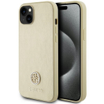GUESS GUHCP15MPS4DGPD iPhone 15 Plus / 14 Plus 6.7" zoty/kuldne kvakott Strass Metal Logo
