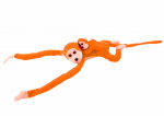 LEAN Toys Mascot Plush Monkey with Baby, Orange 90 cm
