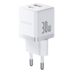 Baseus Palm 30W USB-C USB-A seinalaadija - Valge - OUTLET