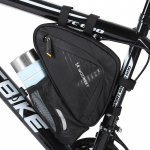 Wozy 23BK Double Fix Waterproof Bicycle Front Frame Bottom possitioned Bag + Bottle holder 1.5L Black