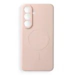 Samsung S26 FE Silicone Mag Cover -kinnitus, MagSafe-compatible (kaamerakaitse), roosa