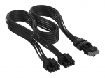 CORSAIR 8 pin PCI Express-strm (male) - 16-pin PCI Express-strm (male) Sort Strmkabel