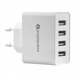 Everactive TELEFONI LAADIJA 4X USB 5A VALGE
