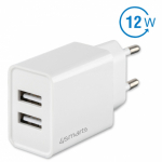 4smarts Seinamaja laadija (kaabel puudub) VoltPlug Dual 12W, valge