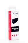 SEEK TOTI 20W Type-C + USB A seinakatte kiirlaadija, must