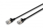 Digitus CAT 6A F-FTP Slim krvakabel, 2m, must