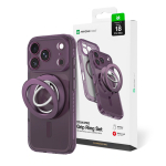 AmazingThing Titan Pro Lens Ring Set Case iPhone 18 Pro Max telefonile koos kaamerakattega ja MagSafe-compatible magnetrngaga - Lilla