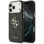 GUESS iPhone'i 17 Pro Max kest GUHCP17X4GMGCGR (PU W/ Suur 4G Classic logo) kuldne must