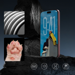 Wozinsky EasyFit Privacy Glass privaatne tempereeritud klaas iPhone 17 / 16 Pro jaoks - 2 tk.