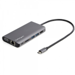 StarTech.com USB-C mitmeportne adapter USB-C mini reisi dokk koos 4K HDMI vi 1080p VGA-ga 3x USB 3.0 ssteem, SD-kaart, GbE, helisisend, 100W PD lbips kaasaskettav dokkimisjaam slearvutitele/tahvelarvutitele
