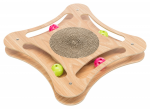 Toys for cats : Trixie Scratching cardboard with toys, wood, 35 4 35 cm