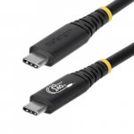 StarTech.com 2 meetri pikkune (6 jala) USB4 kaabel, 20Gbps, USB-IF sertifitseeritud USB-C kaabel, 240W PD EPR, 4K 120Hz DP 1.4, TPE mbris, must USB-C juhe