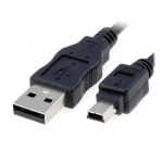 HQ USB-kabel 2.0 A Mini USB B energiakasutus + andmete lekande 5-pinguline 1,4 meetri pikkune must