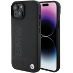 BMW BMHMP15MSLLBK iPhone 15 Plus / 14 Plus 6.7" tarny/must MagSafe nahast kuumamrgistus