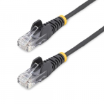 StarTech.com 3 m CAT6 kabel - Hlpselt kinnitav - Kinnitamata RJ45 hikud - Must