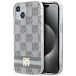 DKNY DKHMP15MHCPTSE iPhone 15 Plus / 14 Plus 6.7" beowy/bee kvakott IML ruuduline monomuster ja trkitud triibud MagSafe