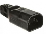 MicroConnect IEC Power Adaptor C14 Plug C14 Socket, Straight, Black