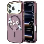 Case Karl Lagerfeld Script Logo MagSafe for iPhone 18 Pro Max / 17 Pro Max burgundy