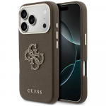 GUESS IPhone 17 Pro Maxi kaitsembris FW Resin Logoga, pruun