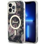 GUESS GUHMP14XHCFWSK iPhone 14 Pro Max 6.7" tarny/must kvakott Flower MagSafe