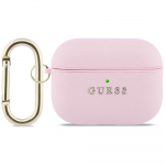 GUESS Etui Grained Classic Logo AirPods Pro 3 roosa
