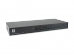 Level One LevelOne KVM Switch 16xUSB-B/16xVGA/16xPS/2/2xUSB-A must kohalikustamine mustas vrvis