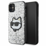 Karl Lagerfeld KLHCN61G2CPS iPhone 11 / Xr 6.1" srebrny/hbedane kvakaane Glitter Choupette Patch