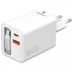 4smarts Flex Jojo 65W GaN 2xUSB-C + USB-A vrgulaadija, valge