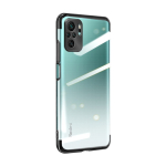 Hurtel Clear Color Case Gel TPU Electroplating frame Cover for Xiaomi Redmi Note 10 5G / Poco M3 Pro black