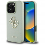 GUESS Etui Grained Big 4G Logo Small Classic Logo do iPhone 16 Pro zielony