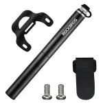Rockbros JG-PB-004 lightweight bicycle pump with pressure gauge - black