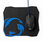 Nedis GMMP110BK Gaming Mouse And Mouse Pad Set- With cord