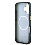 GUESS iPhone'i 16 mbris, hildub MagSafe'iga GUHMP16SHG4PRTGK (IML Metal Glitter 4G Ring Triangle), must