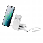 ALOGIC YOGA 3-1 Wireless Charging Stand for iPhone, AirPods AND Apple Watch with Adjustable Angles - White
