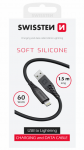 Swissten Pehme silikoondandekaabel USB / Lightning 1,5m / 60W