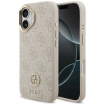 GUESS Etui 4G Strass Logo MagSafe iPhone'ile 17, roosa