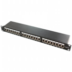 Logilink 19" Cat.6A krvakontroll, 24-port, STP, sisseehitamine, must