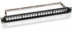 MicroConnect CAT6 24 port 19"" Patch Panel, Unshielded, 8P8C, LSA, Black