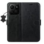 TFO Smart Luxe nahkkar see Motorola Edge 70 Fusionile, must