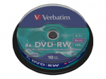 VERBATIM DVD-RW 120min 4.7GB 4x10 pack