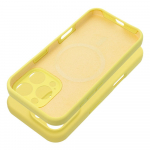 Case SILICONE 2mm for IPHONE 16 compatible with MagSafe lemon