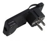 MicroConnect Schuko Angled Power Plug Black, Form : Flat