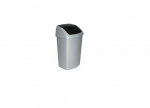 Waste bucket Swing Top 50L 40,6x34x66,8cm dark grey|silver
