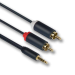 Mercodan PRO Minijack-RCA 1.0m, ULTRA SOFT, 3.5mm - 2x Phono,
