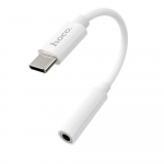 Adapter USB-C AUX Jack 3,5 mm Hoco LS30 valge