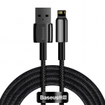 Baseus Volframkuldne USB-kaabel iP-ga 2,4A 2m (must)